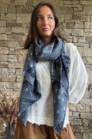 Lucky Bandana Scarf Denim 